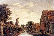 unknow artist The Delft City Wall with the Houttuinen oil painting reproduction